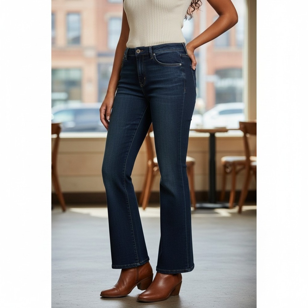David Kahn Bootcut Jeans‎ Womens sz 30 Stretch Denim Dark Wash USA Mid Rise